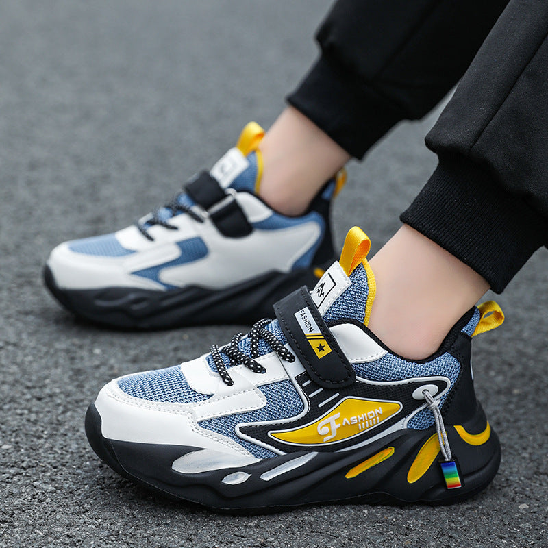 Kinder- und Teenager-Jungen Herbst- und Winter atmungsaktive rutschfeste Plattform Sport Lauf Schuhe