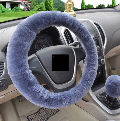 Winter Wolle Autoabdeckung Plüsch Lenkradbezug