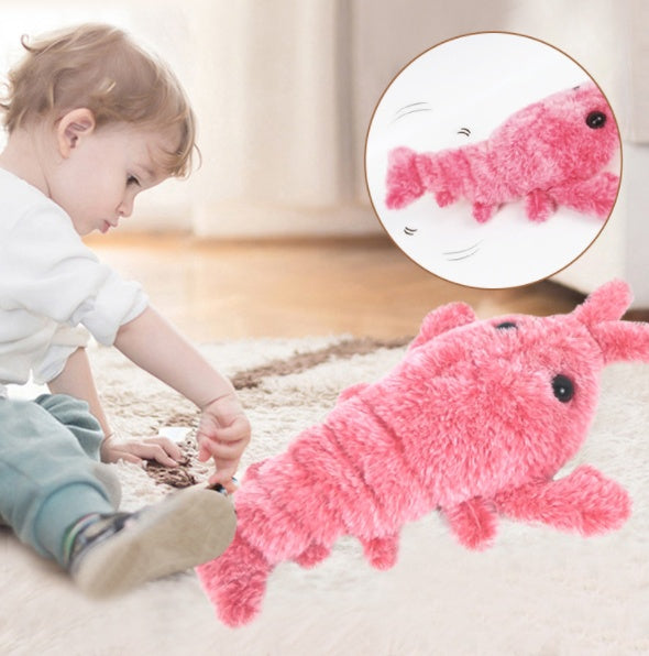 Haustier Spielzeug Elektrische Springende Garnele USB Aufladung Simulation Hummer Lustiges Katzen Plüsch Haustier Spielzeug