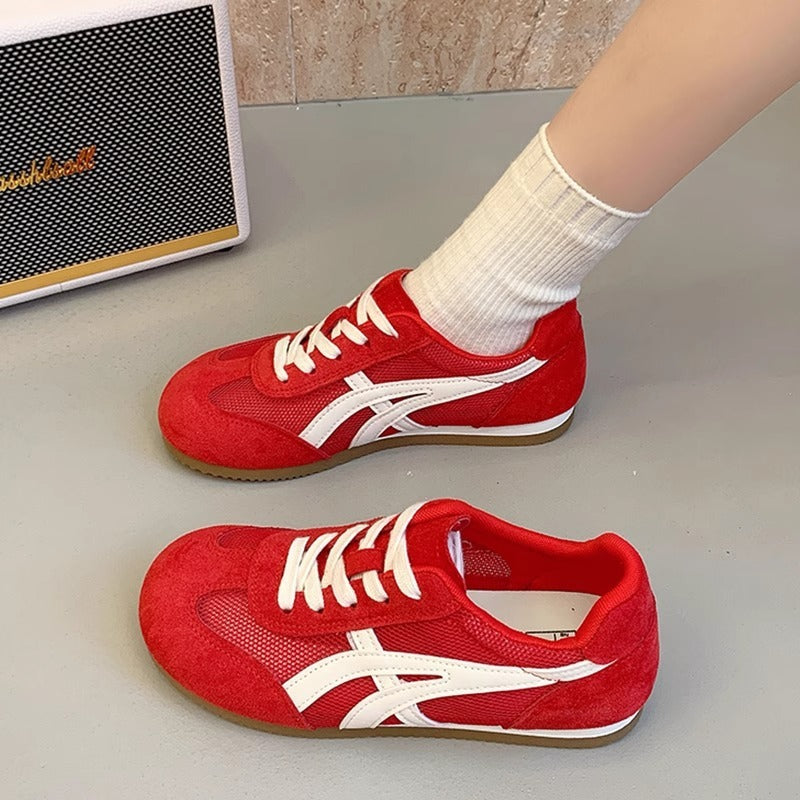 Women's Leather Thick-soled Breathable Mesh Cortez