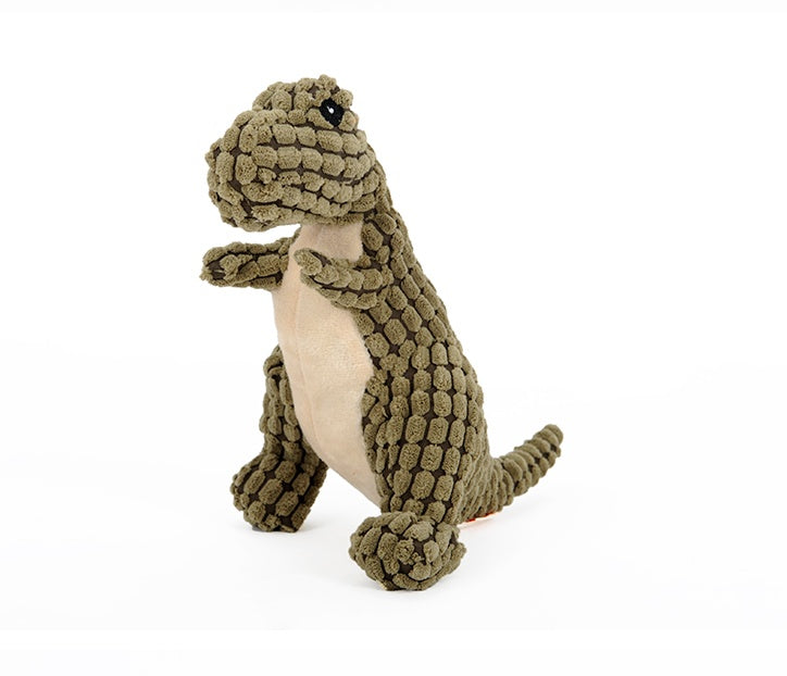 Dinosaur Dog Toy - Interactive Plush Squeaky Chew Toy for Large Dogs