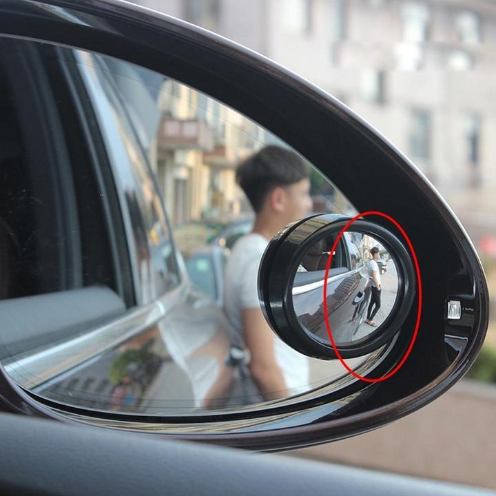 Auto randlos kleiner runder Spiegel 360 Grad Wende toter Winkel Spiegel konvexer Spiegel Rückspiegel drehbarer Spiegel Glas kleiner runder Spiegel