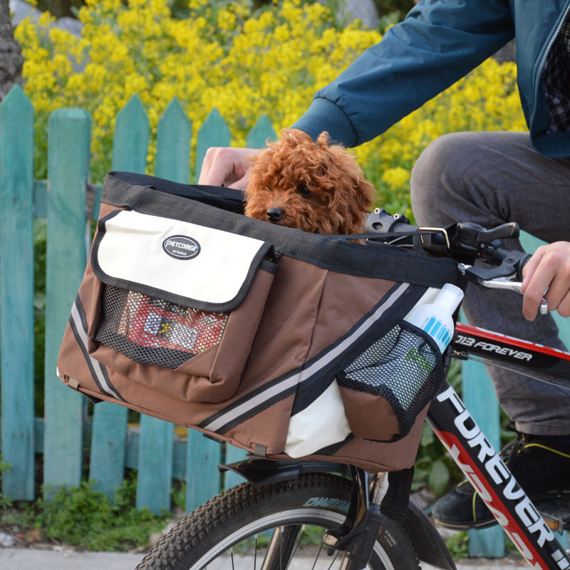 Haustier Fahrradträger Katze Hund Fahrrad Tasche Abnehmbarer Korb Lenker Vorderkorb Kleiner Katzen Hundeträger