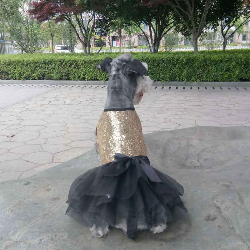 Pet Princess Skirt - Sequin Embroidered Dog Dress for Female Dogs