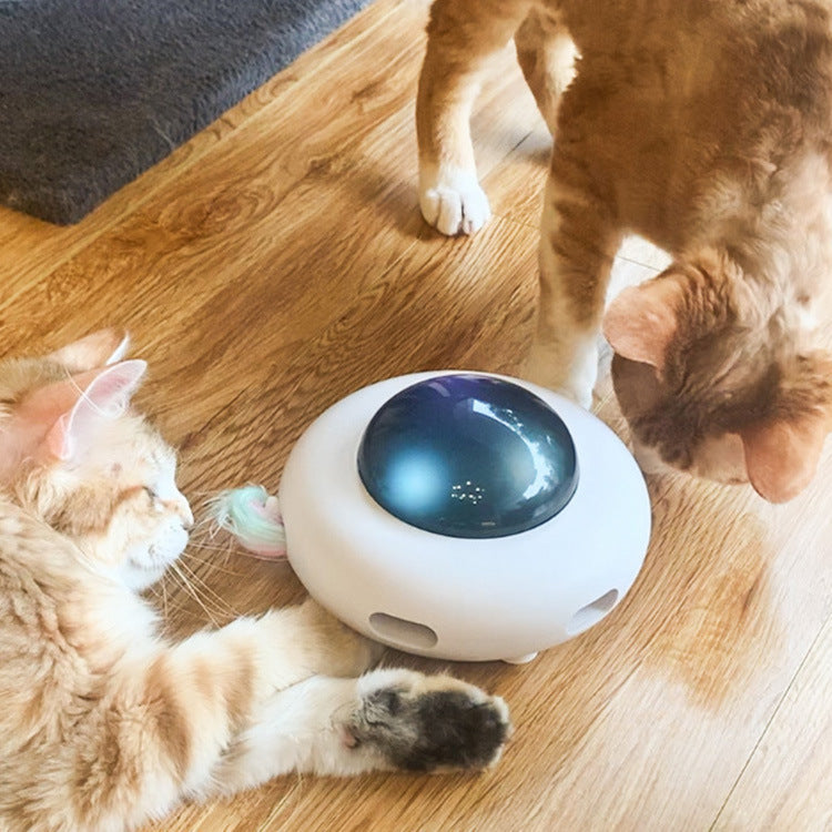 UFO Cat Toy - Electric Smart Flying Saucer Interactive Teaser