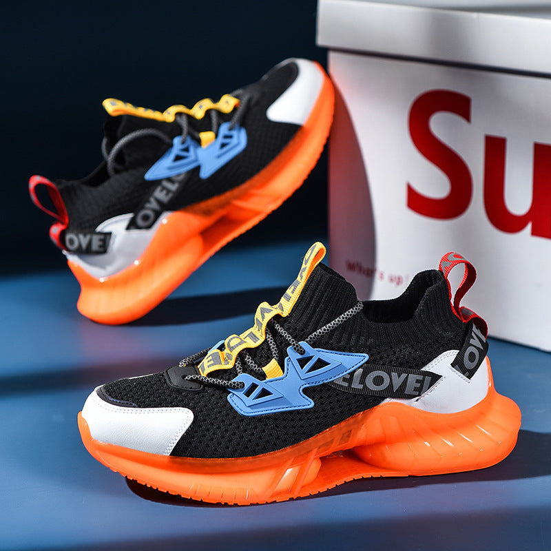 Bunte Leuchtende Herren Schuhe Partikel Leichtgewicht Kokosnuss Freizeit Tide Lauf Schuhe Für Nachtlauf