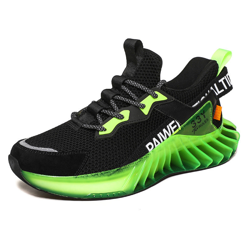 Sportschuhe Herren Jugend Atmungsaktiv Stoßdämpfung Reflektierende Lauf Fitness Reise Schuhe Große Klinge Schuhe