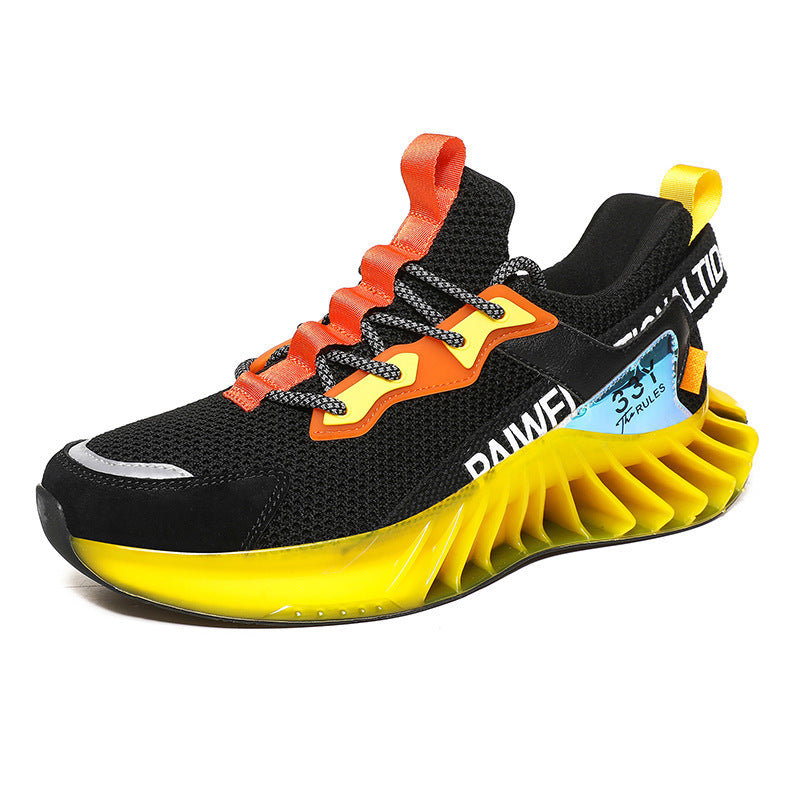 Sportschuhe Herren Jugend Atmungsaktiv Stoßdämpfung Reflektierende Lauf Fitness Reise Schuhe Große Klinge Schuhe