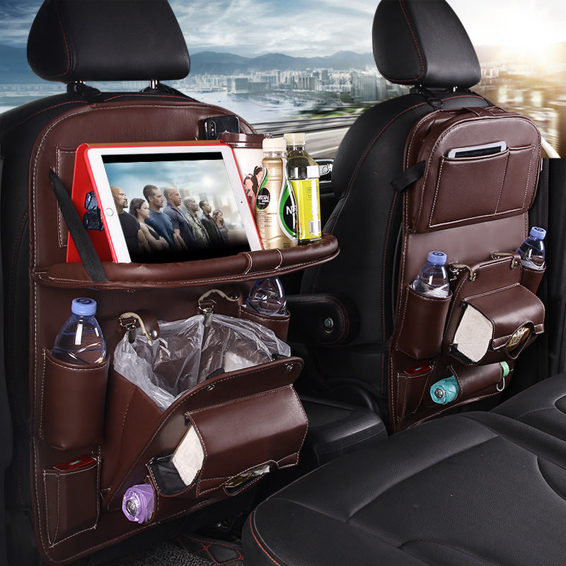 PU-Leder Auto Aufbewahrungstasche Multifunktionale Sitzrückenablage Hängetasche Wasserdichter Auto Organizer Automobil Innenraum Zubehör