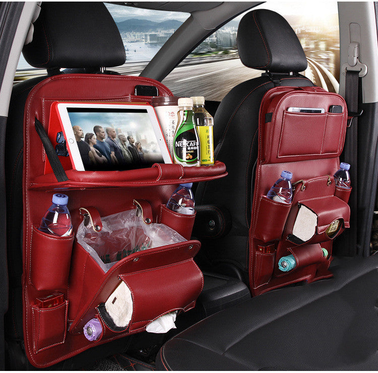 PU-Leder Auto Aufbewahrungstasche Multifunktionale Sitzrückenablage Hängetasche Wasserdichter Auto Organizer Automobil Innenraum Zubehör