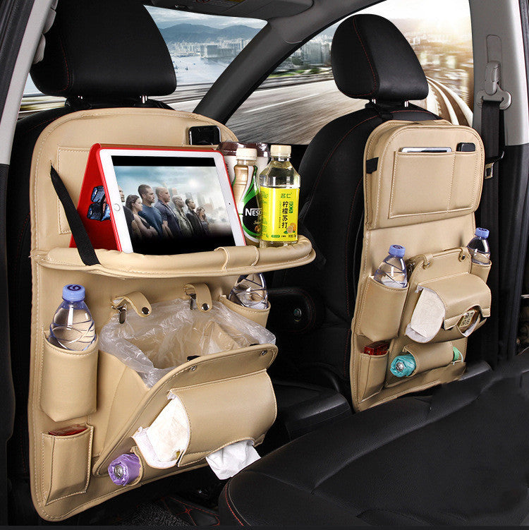 PU-Leder Auto Aufbewahrungstasche Multifunktionale Sitzrückenablage Hängetasche Wasserdichter Auto Organizer Automobil Innenraum Zubehör