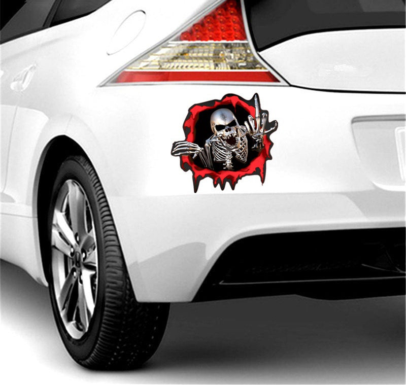 Druckreflektierende Metall-Schädel-Sticker