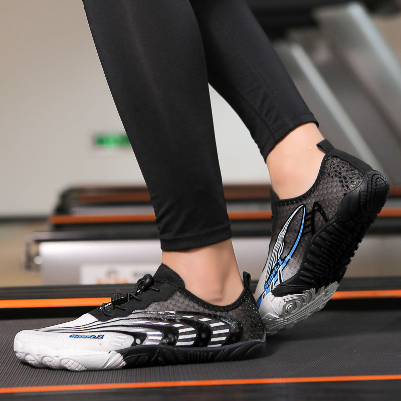 Herren- und Damen-Schuhe für Fitness mit rutschfester Sohle, stoßdämpfend, Springseil, Laufsneaker