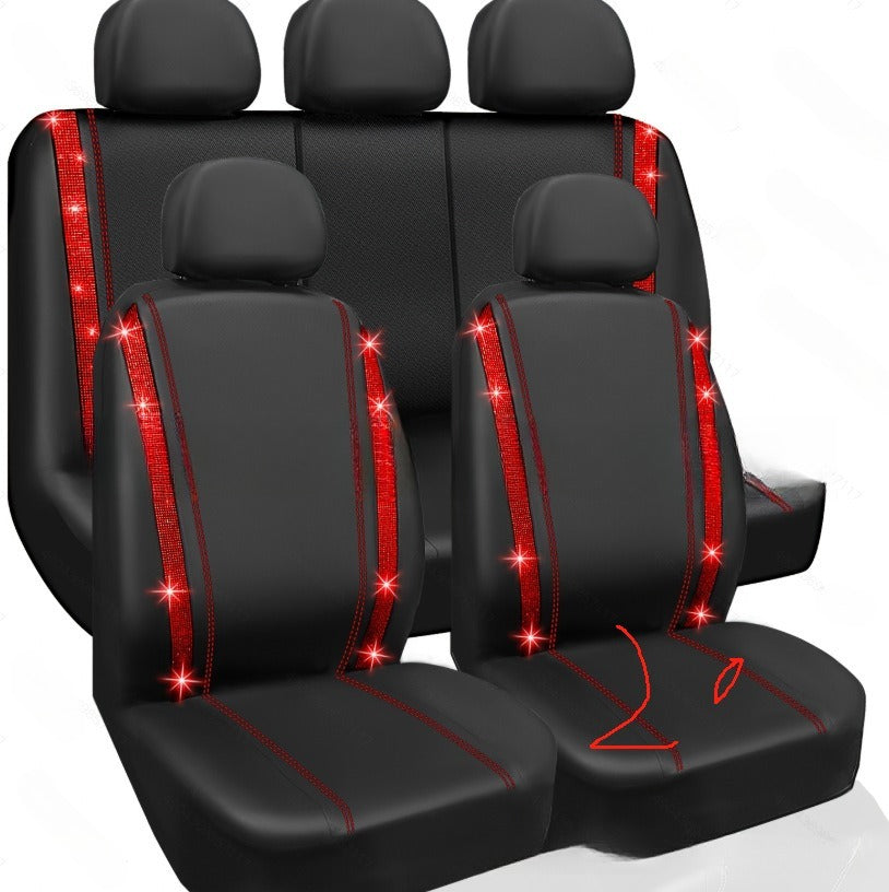 Auto Diamant Stereo Strass Rutschfeste Universelle PVC Wasserdichte Sitzbezug