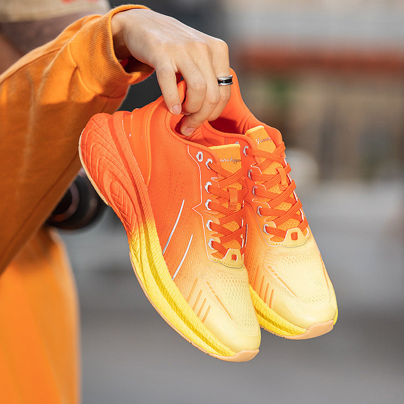 Popcorn Dicksohlige Leichte Fliegende Gewebte Laufschuhe