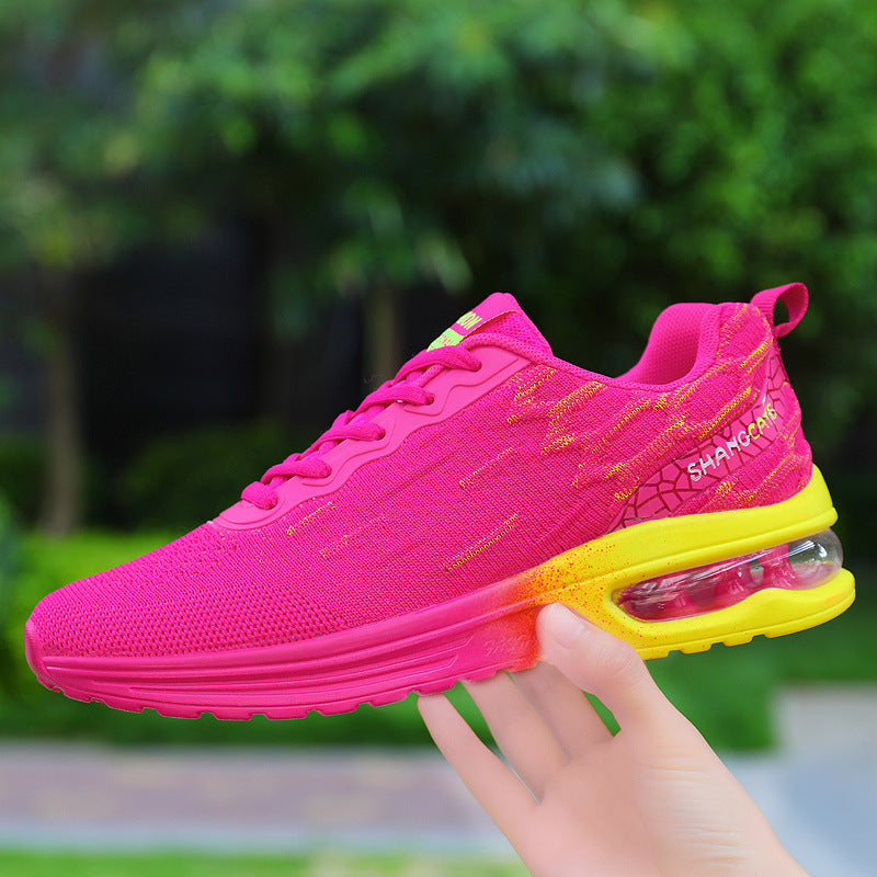Neue Luftkissen-Sport große Größe Damen Schuhe Mesh Atmungsaktive Schuhe für alle vier Jahreszeiten Mode Laufschuhe