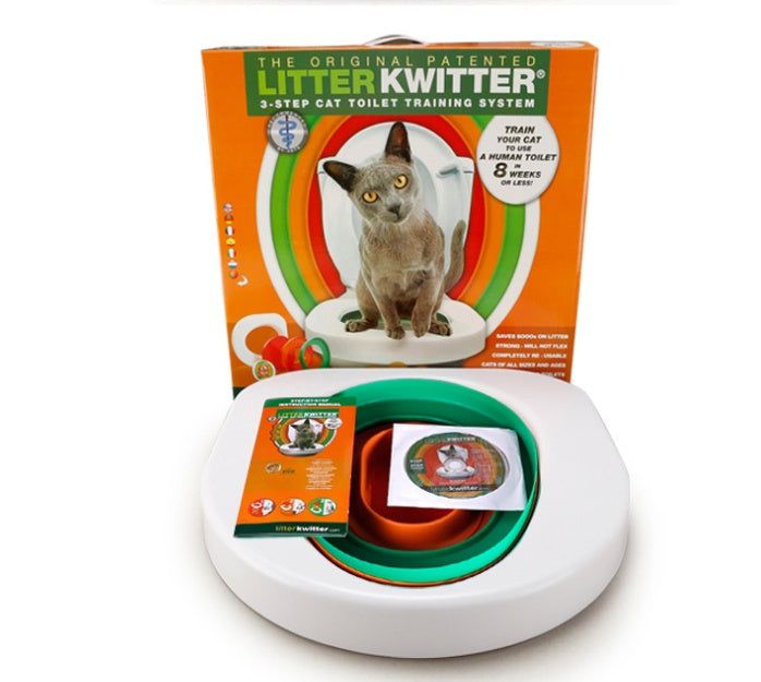 Katzenstreu Toilette Sitz Toilettentrainer Kwitter
