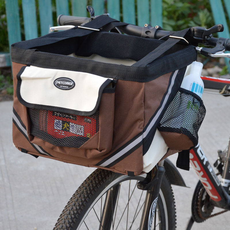 Haustier Fahrradträger Katze Hund Fahrrad Tasche Abnehmbarer Korb Lenker Vorderkorb Kleiner Katzen Hundeträger
