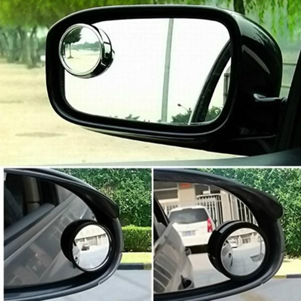 Auto randlos kleiner runder Spiegel 360 Grad Wende toter Winkel Spiegel konvexer Spiegel Rückspiegel drehbarer Spiegel Glas kleiner runder Spiegel