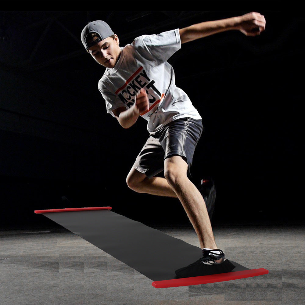 Slide Board Speed Skating Training Mat Sliding Board Portable Sliding Board For Leg Exercise Ice Hockey Short Track Home Gym Fitness Practice