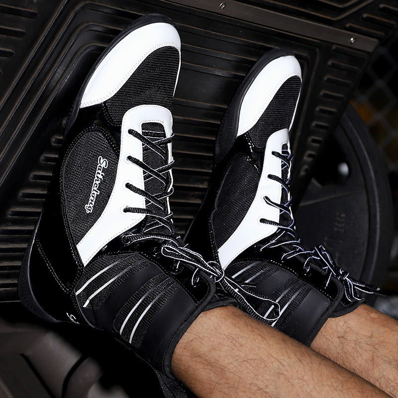 Gemischtes Kampfsporttraining Wrestling Weiche Sohle Hohe Fitness Hebeschuhe