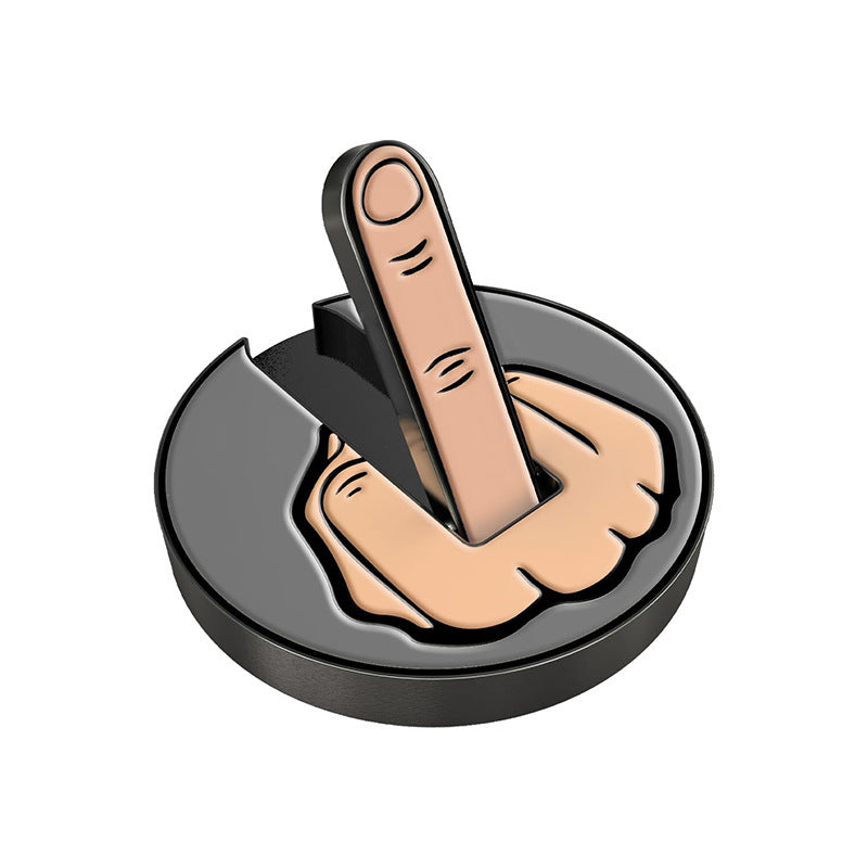 Golf Hat Clip 25mm Round Coin Vertical Middle Finger Ballmar