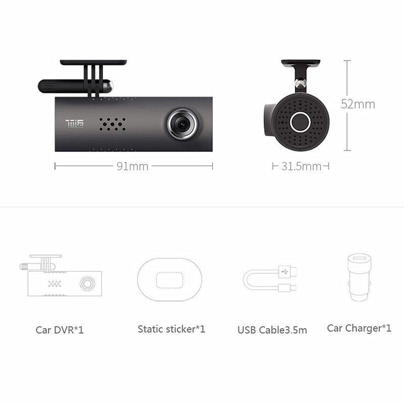 Auto Armaturenbrett Smart WiFi DVR 130 Grad Drahtlose Kamera 1080P FHD Nachtversion G-Sensor Fahrtenrekorder