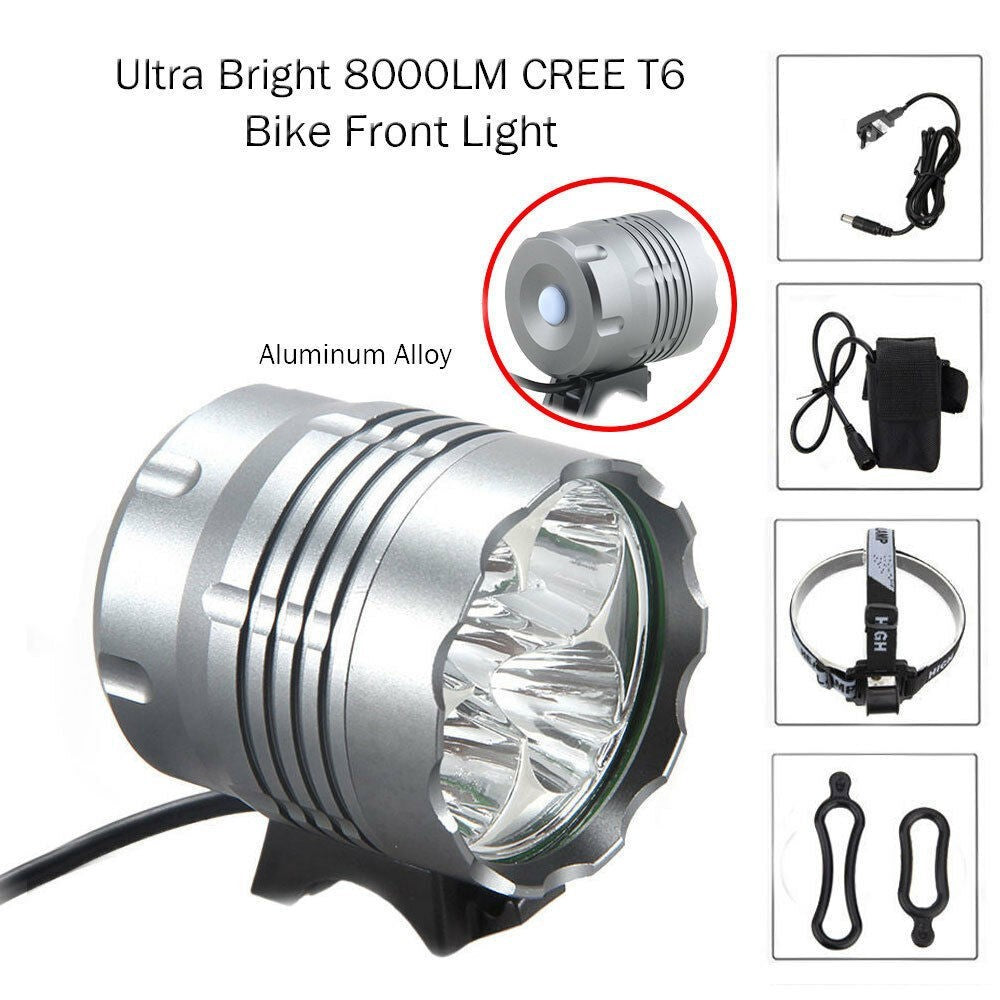 LED Mountain Bike Headlight 5T6 Bicycle Light