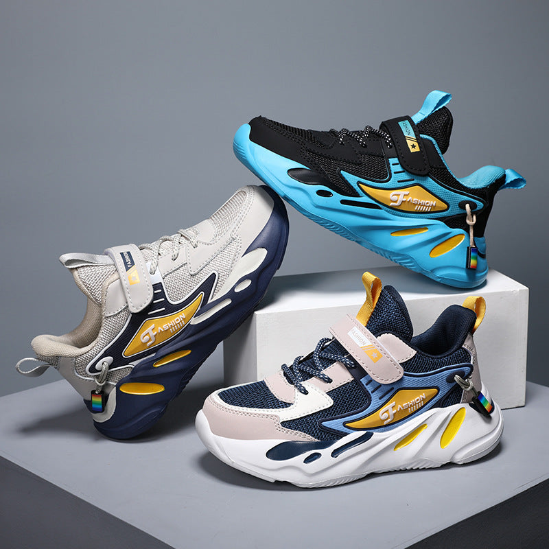 Kinder- und Teenager-Jungen Herbst- und Winter atmungsaktive rutschfeste Plattform Sport Lauf Schuhe