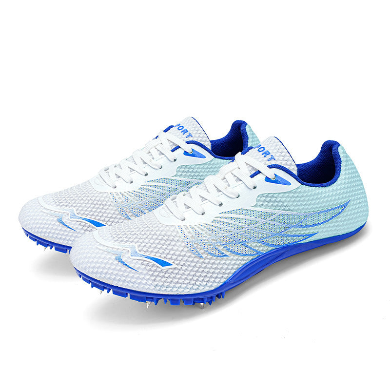 Männliche und weibliche Studenten professionelle Wettkampf Sport Leichtathletik Spikeschuhe