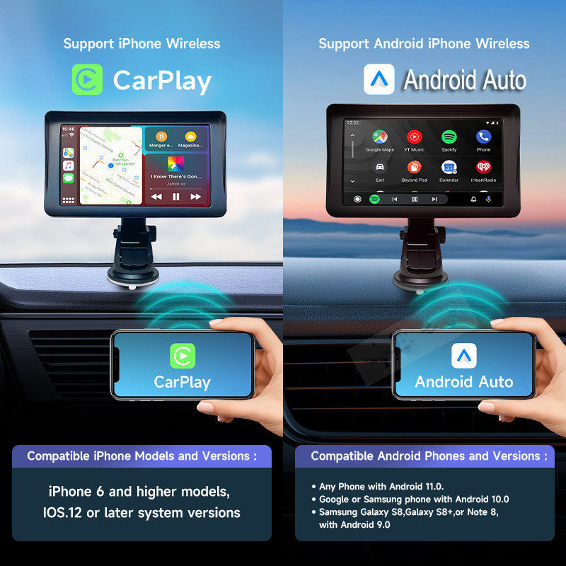 7 IPS Auto Smart Screen Wireless Carplay Auto Mobiltelefon Projektionsbildschirm Navigation