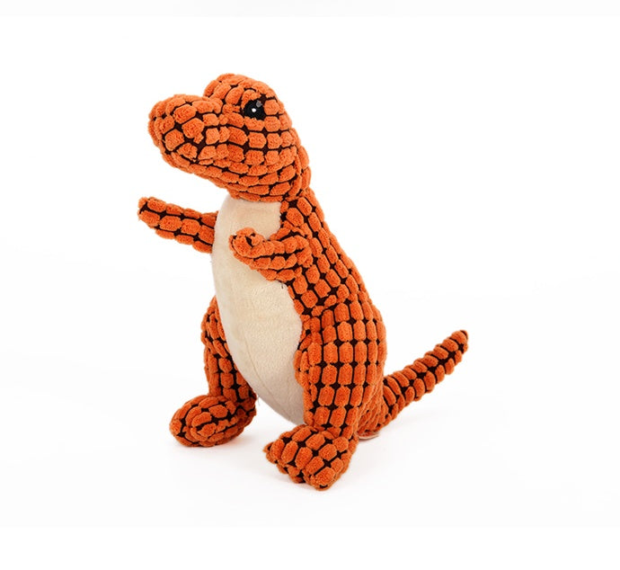 Dinosaur Dog Toy - Interactive Plush Squeaky Chew Toy for Large Dogs