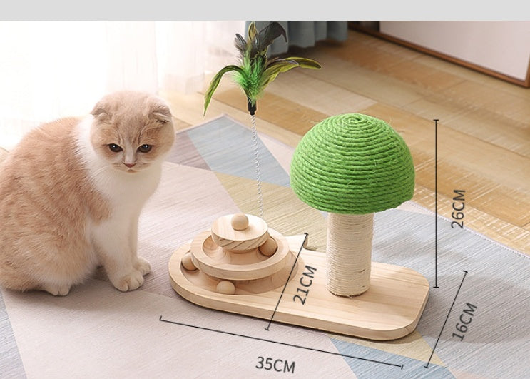 Haustier Katzenbaum Spielzeug Katzen Kratzsäule Haustiermöbel Kratzsäule Katzen Krallenkratzer Doppelte Sisal Bälle Katzenzubehör