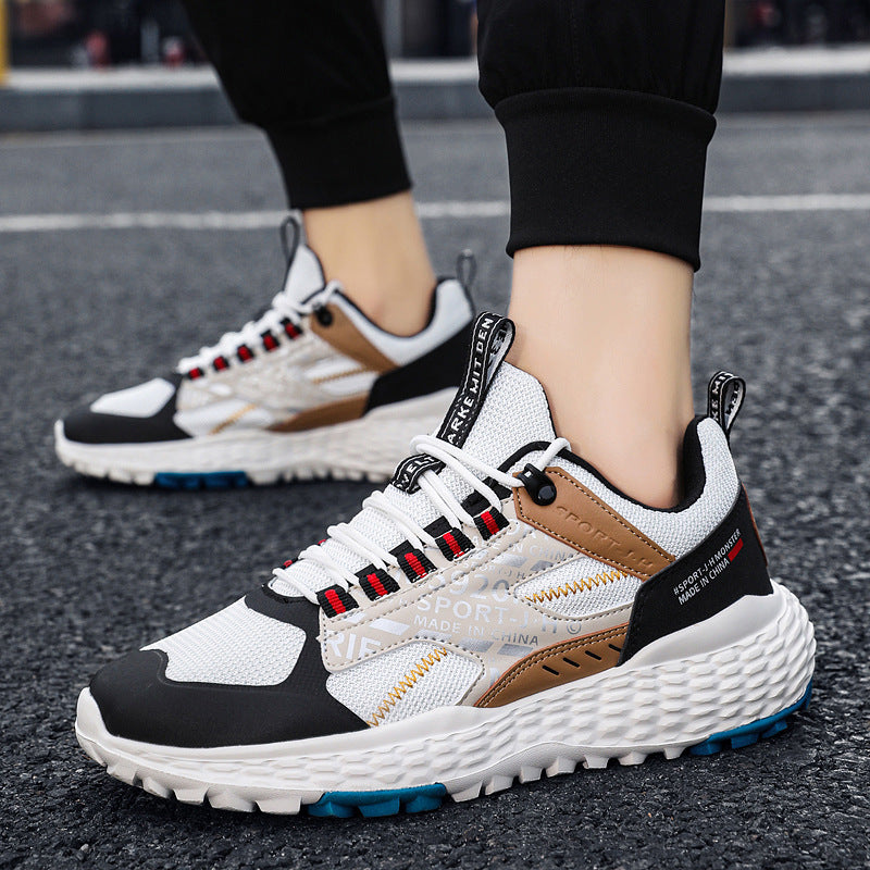 Runde Zehen Niedrigschnitt Fliegendes Strick Herren Schuhe