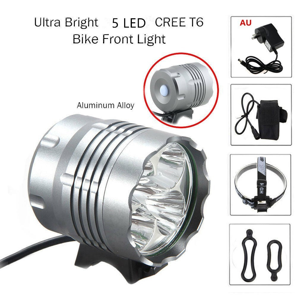 LED Mountain Bike Headlight 5T6 Bicycle Light
