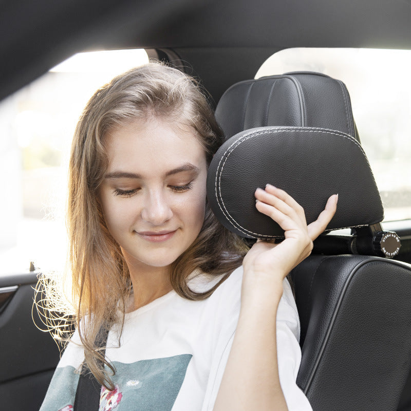 Auto Kopfstützenkissen Schlaf Verstellbar Seitenauto Weich Reise Sitz Kopfstütze Auto Leder Unterstützung Nacken Kissen Polster Autozubehör