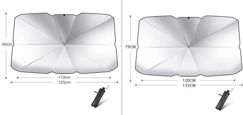 Faltbare Auto-Windschutzscheiben-Sonnenschutzschirm UV-Schutz Wärmeisolierung Parasol Auto-Frontscheibenabdeckung Innenraumprotektor Sommer-Gadgets