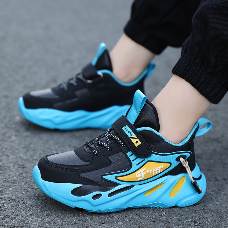 Kinder- und Teenager-Jungen Herbst- und Winter atmungsaktive rutschfeste Plattform Sport Lauf Schuhe