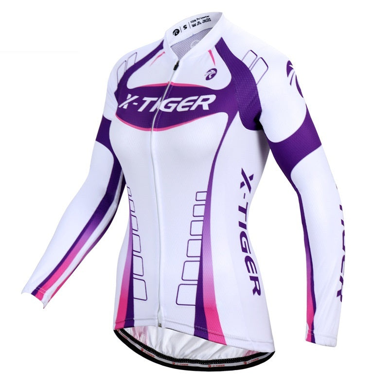 Frühling und Herbst Damen Langarm Fahrradtrikot Anzug