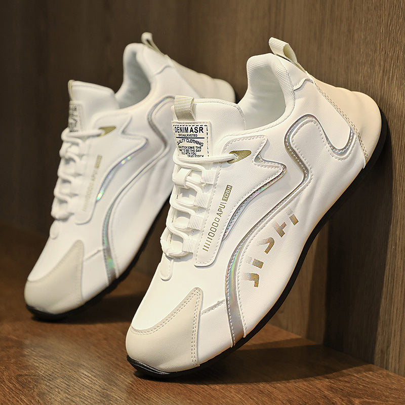 Modische Colorblock Schnürsneaker für Männer Atmungsaktive Low-Top Vater Schuhe Lauf- und Sportschuhe