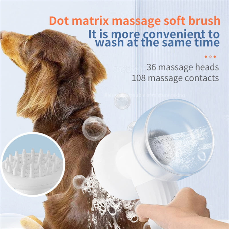 Automatische Schaum-Dog Cat Bad Bürste Hund Shampoo Bürste mit Seifenspender Elektrische Haustierpflege Massagebürste Haustier Bad Bürste Scrubber Kamm für Hund Katze Haustierprodukte