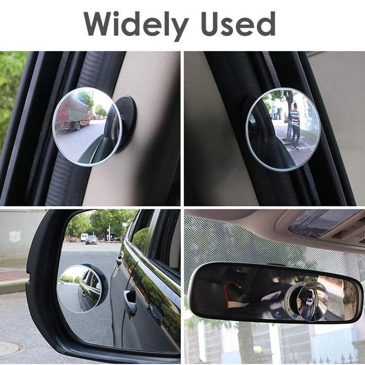 Auto randlos kleiner runder Spiegel 360 Grad Wende toter Winkel Spiegel konvexer Spiegel Rückspiegel drehbarer Spiegel Glas kleiner runder Spiegel