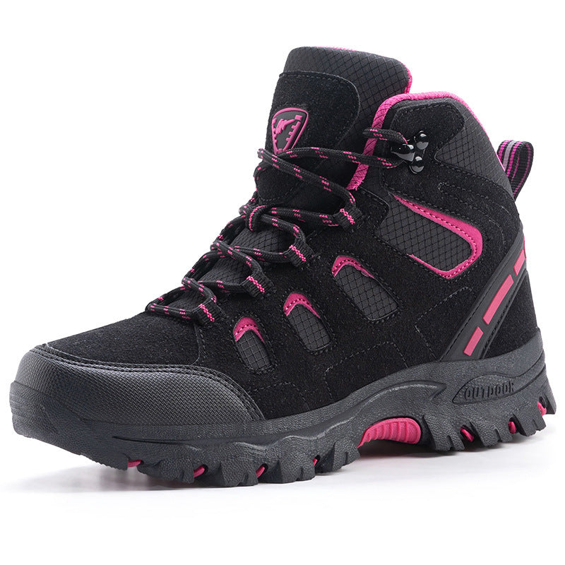Couple's High-top Breathable Waterproof Non-slip Camping Leisure Mountaineering Shoes