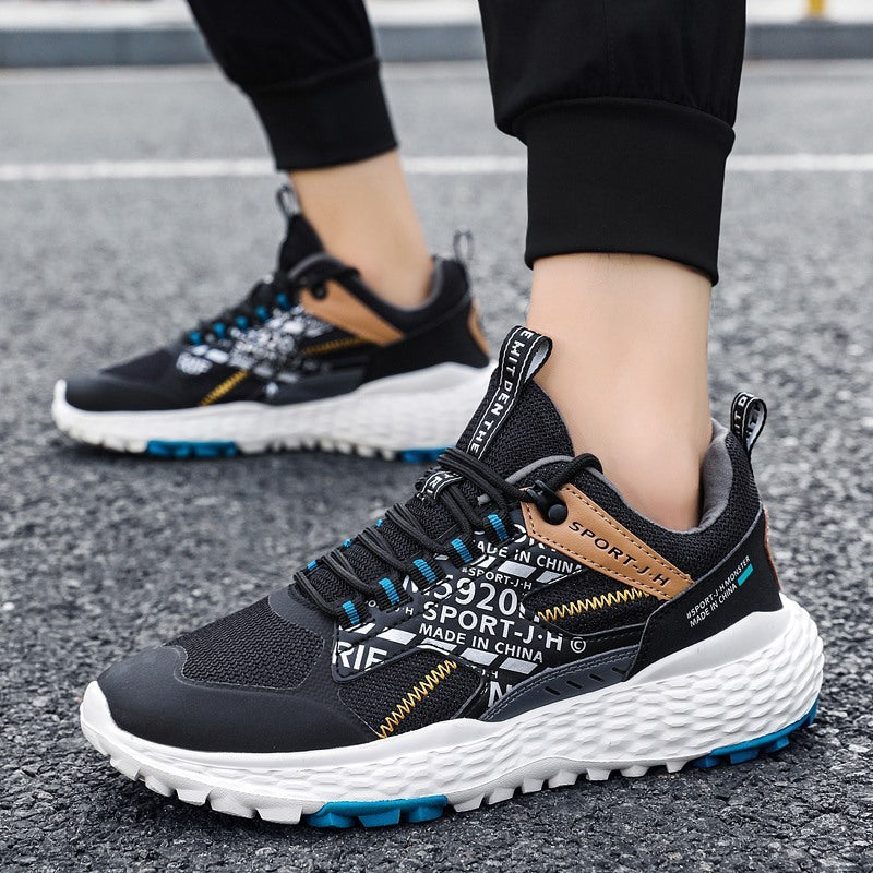 Runde Zehen Niedrigschnitt Fliegendes Strick Herren Schuhe