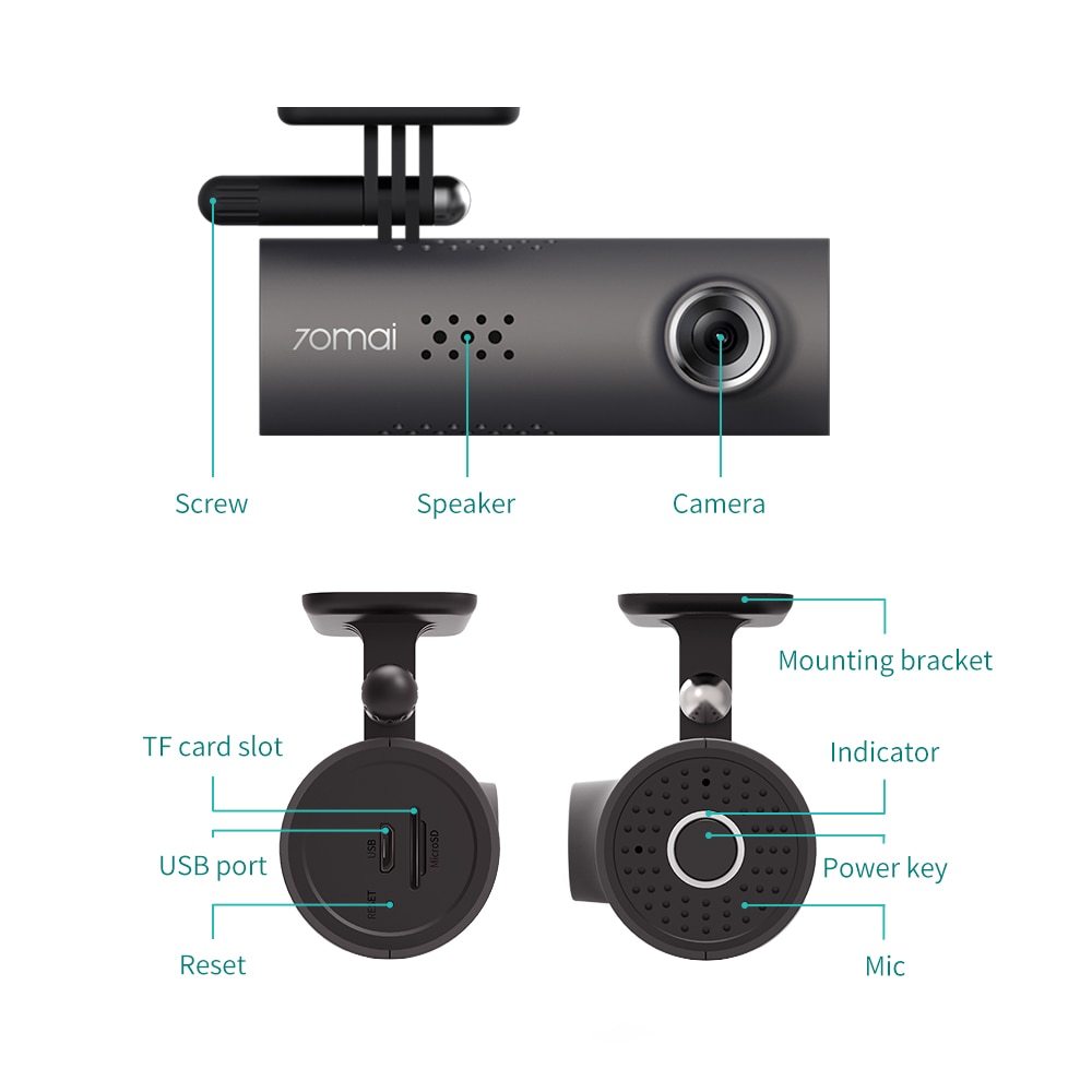 Auto Armaturenbrett Smart WiFi DVR 130 Grad Drahtlose Kamera 1080P FHD Nachtversion G-Sensor Fahrtenrekorder