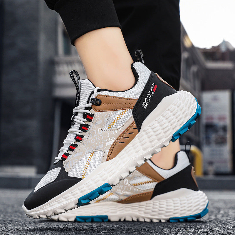 Runde Zehen Niedrigschnitt Fliegendes Strick Herren Schuhe