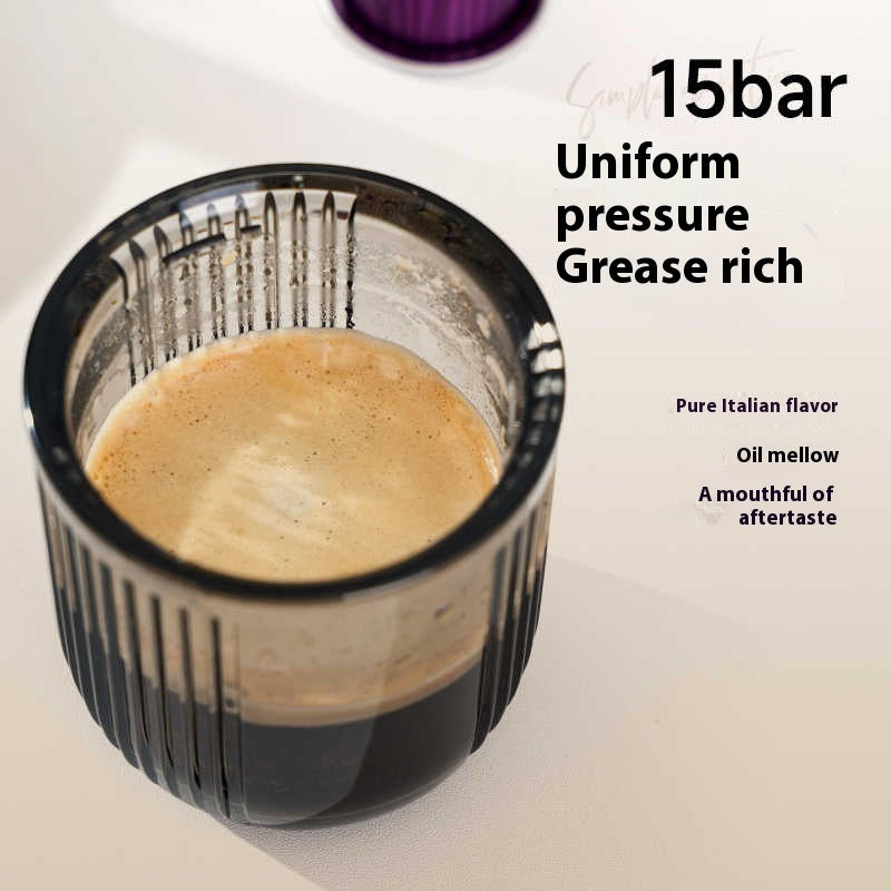 Tragbare Kaffeemaschine Automatische Extraktion Gemahlener Kaffee Kapseln Dual-Use