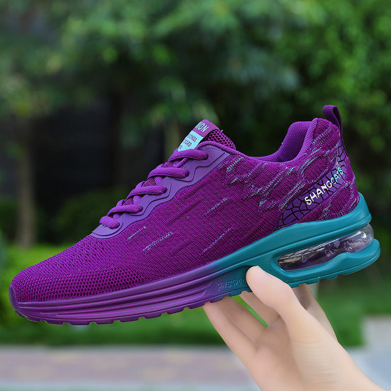Neue Luftkissen-Sport große Größe Damen Schuhe Mesh Atmungsaktive Schuhe für alle vier Jahreszeiten Mode Laufschuhe