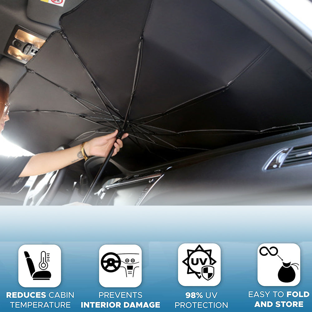 Faltbare Auto-Windschutzscheiben-Sonnenschutzschirm UV-Schutz Wärmeisolierung Parasol Auto-Frontscheibenabdeckung Innenraumprotektor Sommer-Gadgets