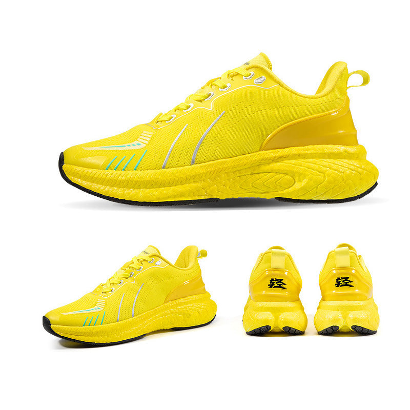 Popcorn Dicksohlige Leichte Fliegende Gewebte Laufschuhe